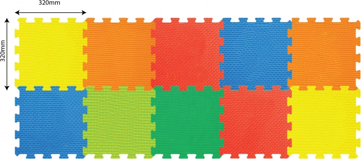 Soft building blocks 10 pcs 32 × 32 cm