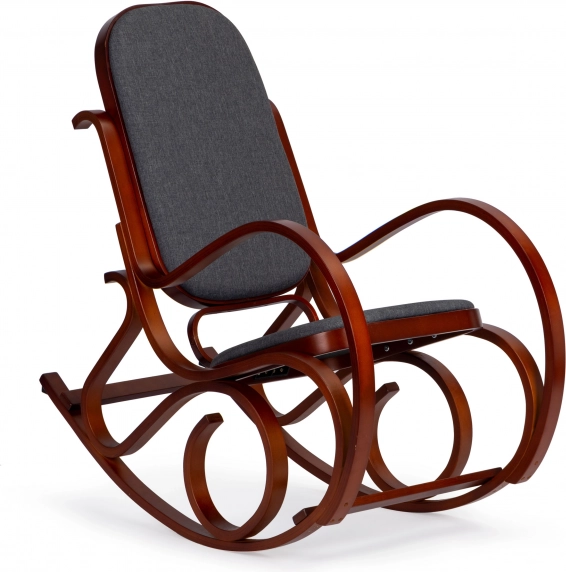 Fauteuil à bascule ModernHome avec patins en bois et rembourrage doux