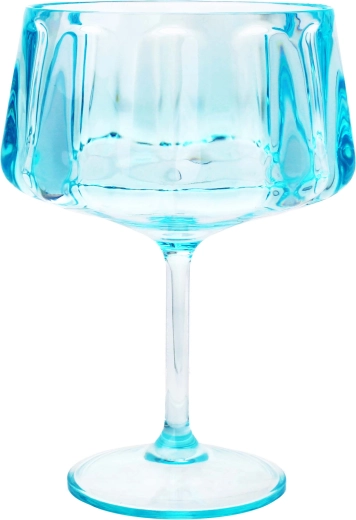 Bicchiere da margarita in plastica Toro 440 ml, blu trasparente