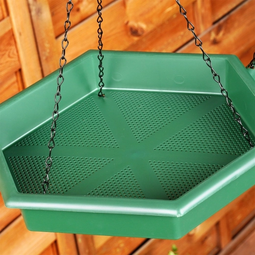 Mangiatoia con fondo drenante: il mangime resta asciutto