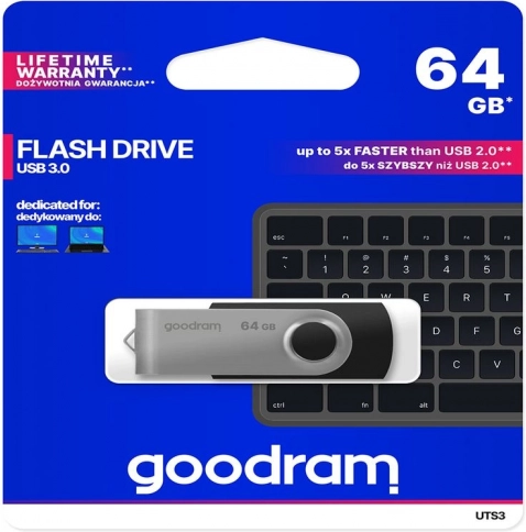 Pendrive GOODRAM Twister 64GB USB 3.0 kék