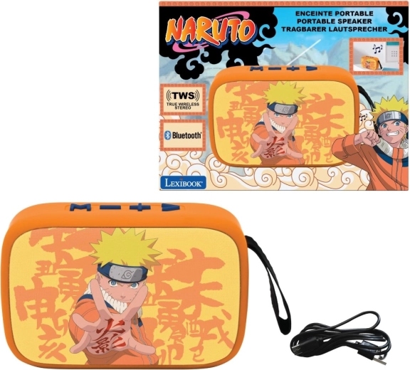 Altoparlante Bluetooth portatile NARUTO con rivestimento in tessuto Lexibook