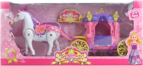 Horse with Stroller for Dolls