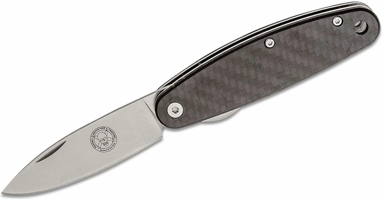 ESEE Churp Carbon pocket knife 6.8 cm, satin blade, carbon fiber