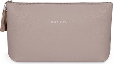 Elegance Maxi Travel Cosmetic Bag, Mocha (faux leather), 30 × 19 × 8 cm