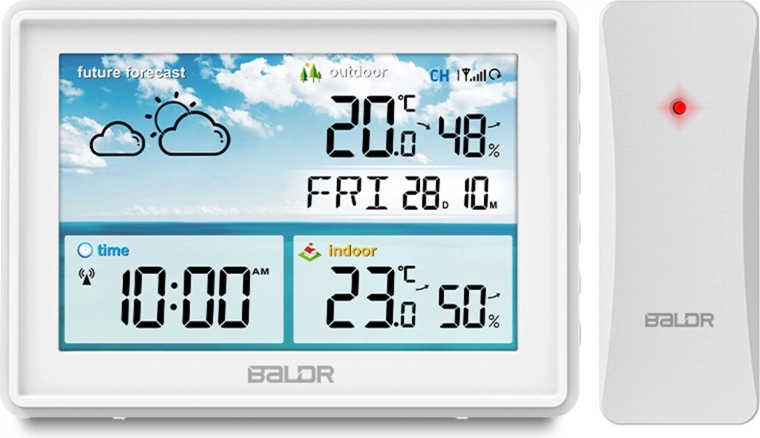 Previsione a 12 ore e display a colori ben leggibile