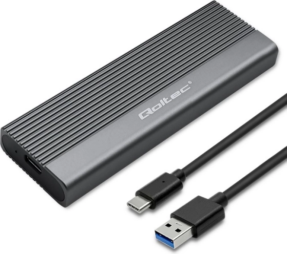 Custodia in alluminio per disco M.2 SSD SATA NGFF USB-C 2TB Grigio