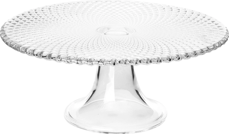 Glass cake stand on a pedestal Karo 28 cm