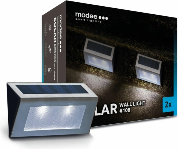 Modee smart lighting solcelledrevne væglamper 2 stk.