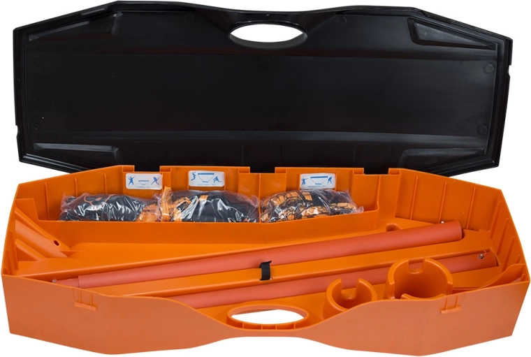 Carry case that also acts as a stable base