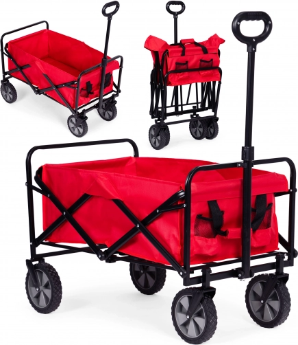 Zložljiva transportna vozička MultiGarden rdeča 47x105 cm