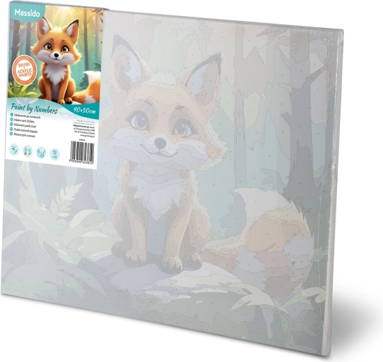 Pre-printed canvas on a wooden frame