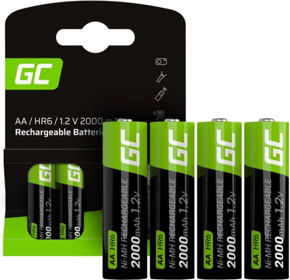 Batterie ricaricabili AA 2000 mAh Green Cell Sticks (4 pz)