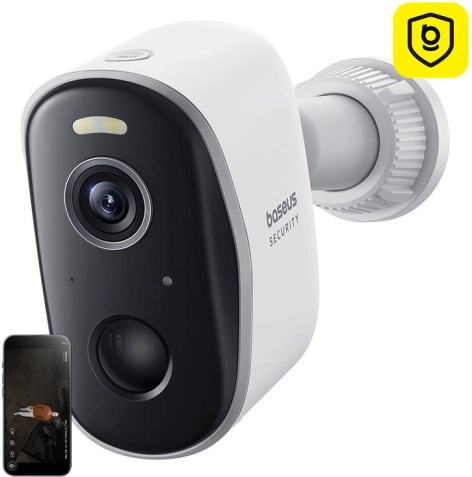Baseus N1 telecamera di sicurezza per esterni 2K (bianca)