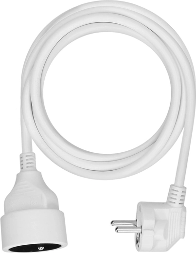 Cavo prolunga Solight 3 m con 1 presa, 16 A, bianco