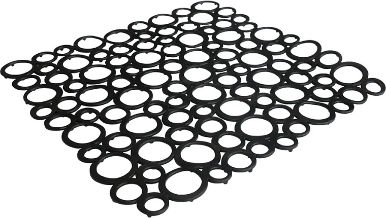 Black protective sink mat 29 × 29 cm