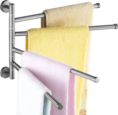 Silver Loft Style Bathroom Towel Rack