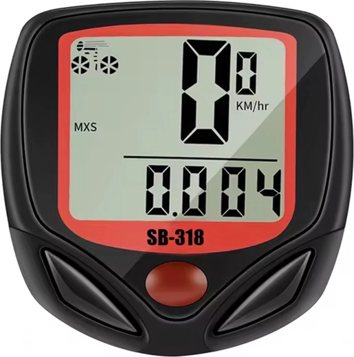 Overzichtelijk LCD-display met snelheids- en tijdweergave