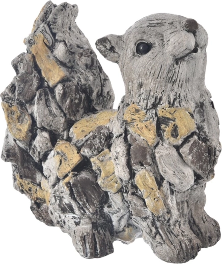 EBI ceramic squirrel decoration with a stone-look finish 30 × 17 × 29 cm