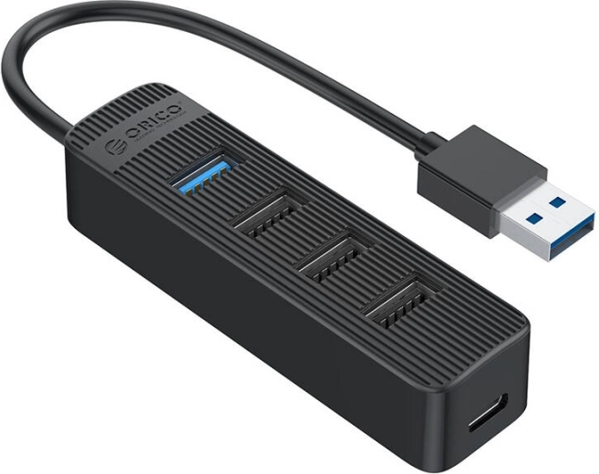 Hub USB Orico 1× USB 3.0 e 3× USB 2.0, nero