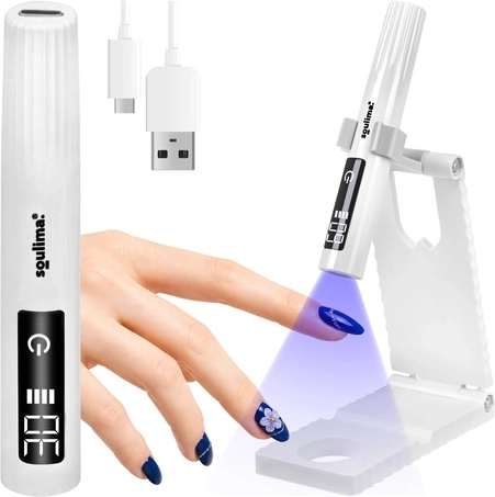 Tragbare UV/LED-Nagellampe Soulima mini 3 W mit LCD und Ständer, USB‑C