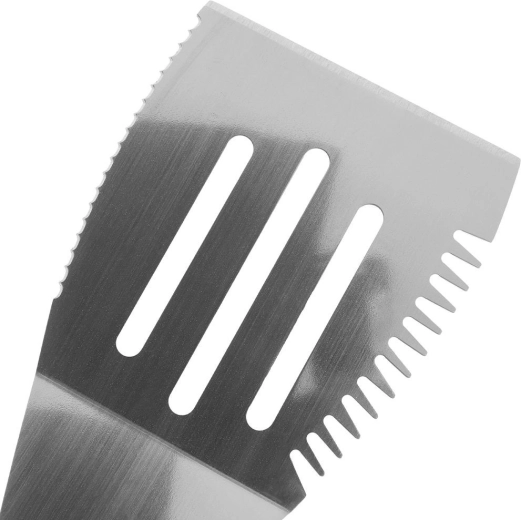 Tête en inox robuste avec fentes