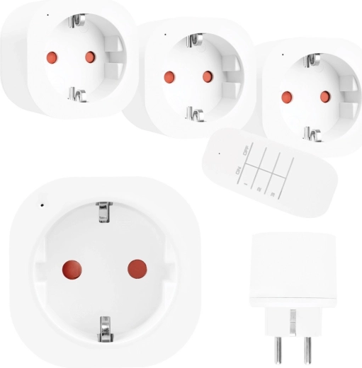 GreenBlue set di 3 prese telecomandate con telecomando, tipo F
