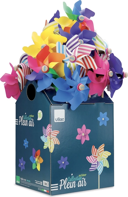 Vilac pinwheel on a wooden stick – various colors