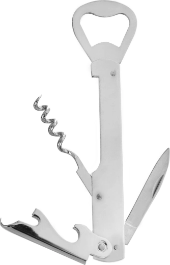 Apribottiglie combinato in acciaio inox per vino