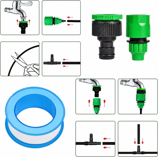 Garden drip irrigation and misting curtain 15 m