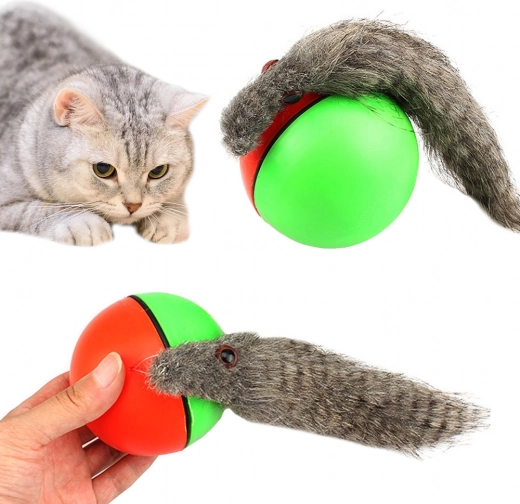 Unique interactive toy for cats and dogs with a ball and tail