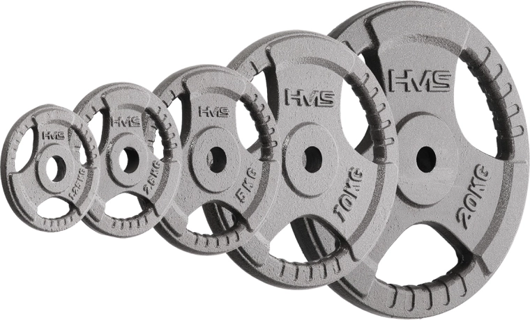 Cast iron plate with grips HMS Hammertone 5 kg, 30 mm