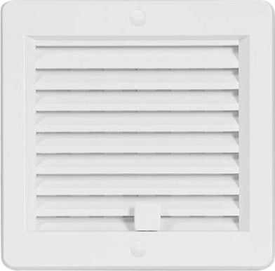 Ventilation grille with shutter 200 × 200 mm white