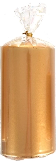 Gyldent metallisk bloklys 7 × 14 cm