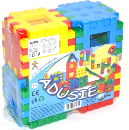 Plastic construction set, 24 pieces
