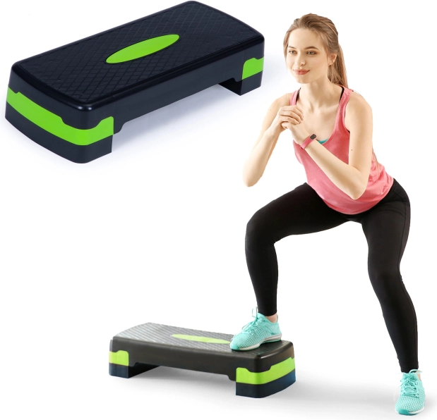 Fitness step platform with adjustable height, 2 levels