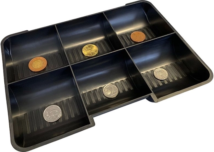 Vassoio portamonete per una rapida suddivisione