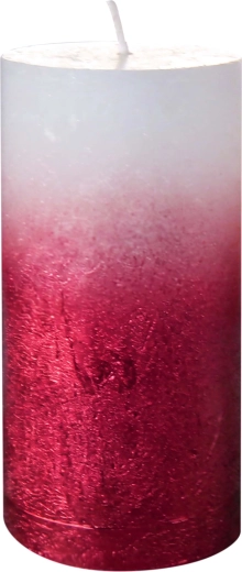 Candela rustica rossa 6 × 12 cm