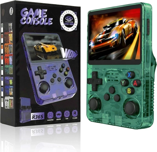 Console da gioco portatile RENEW FORCE R36S verde