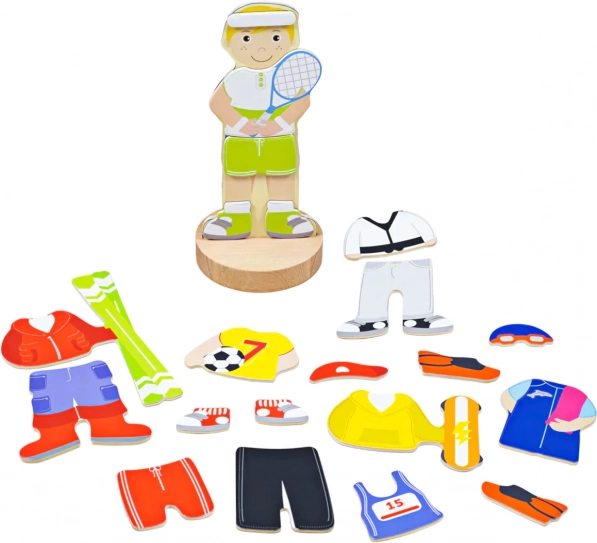 Magnetic Dress-Up Puzzle Sports Activities Bigjigs Toys