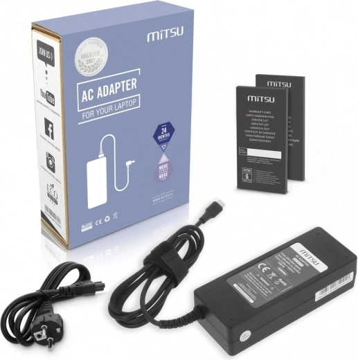 Adattatore di alimentazione Mitsu USB‑C PD 100 W per notebook