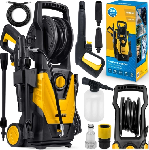 Hogedrukreiniger met opgerolde slang 1800 W Humberg HM-300, 230 bar