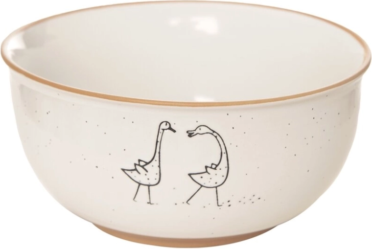 Ceramic bowl Farm with goose motif 13.5 cm