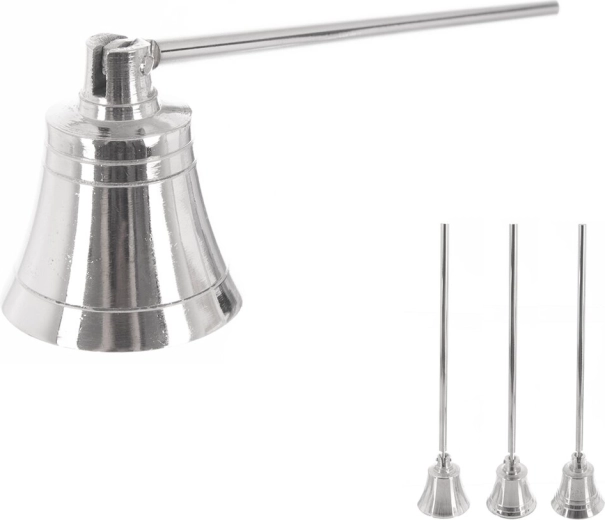 Éteignoir à bougies métallique argenté 24 cm