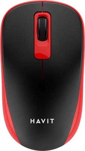 mouse wireless havit nero‑rosso