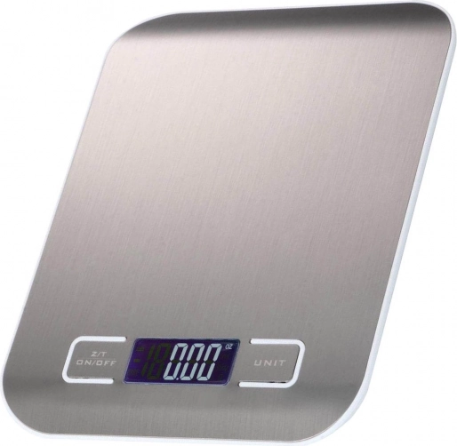 Electronic stainless steel kitchen scale 5 kg/1 g with backlit LCD