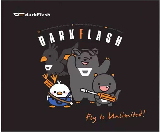Tappetino da gioco per mouse Darkflash nero 30 × 25 cm