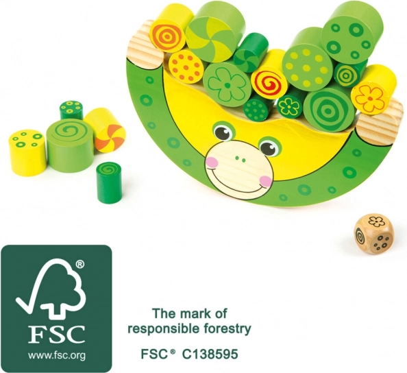 Wooden Balancing Game Frog small foot