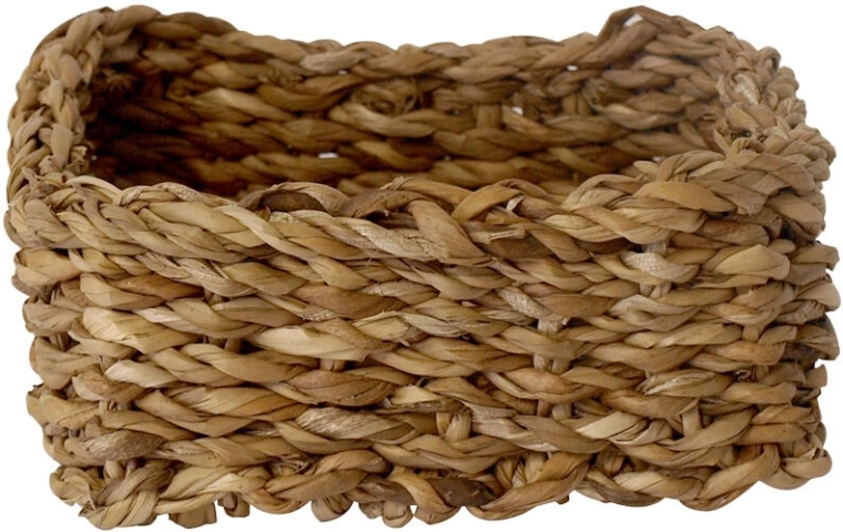 Firkantet lav kurv af søgræs 22 × 22 × 10 cm