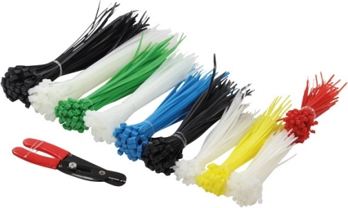 Set di fascette colorate con taglierino 600 pezzi
